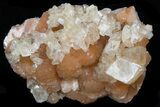 Peach Stilbite With Calcite Crystals - New Jersey #33457-1